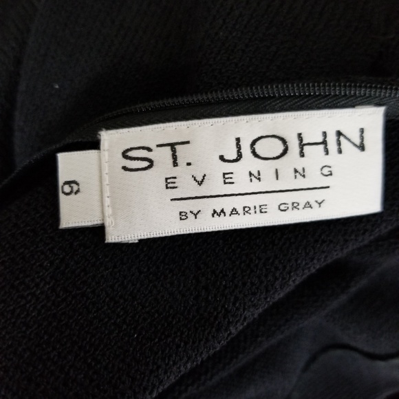 St. John Sailor Cream Silk Collar Knit Top - Picture 4 of 6